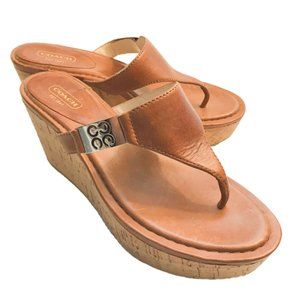 COACH Jan Women's Wedge Thong Sandals